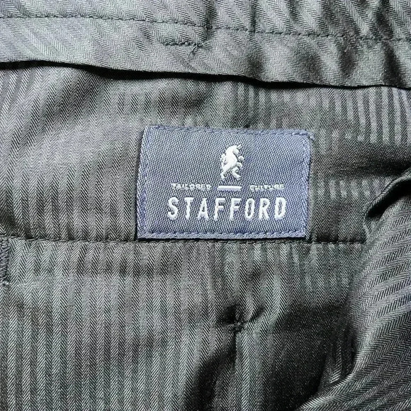 Mens Stafford Black Dress Pants - 34x32 - Picture 6 of 7